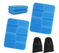 2 Piezas Plegable Almohadilla Cojines Asiento, Esterilla Plegable Portátil, Esterilla Camping, Impermeable Almohadilla con Bolsa de Almacenamiento, para Acampar Picnic Parque Caminatas (Azul)