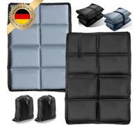 2 Piezas Plegable Asiento Almohadilla,Cojín de Asiento al Aire Libre Portátil,Estera de Asiento Impermeable con 2 Bolsas de Almacenamiento,Almohadilla Impermeable para Niños,Picnic(Negro y Gris)