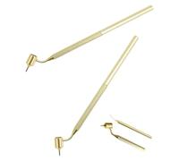 2 Piezas Pluma de Pintura de Línea Fina Pluma de Escritura Fluida Retro Aluminio Herramienta de Dibujo Portátil para Caligrafía y Reparación de Arañazos, 0,5 + 0,7 mm