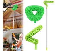 2 Piezas Plumero Atrapapolvo Microfibra Duster Limpieza Plumero Lavable Telescópico Extensible 190 cm para Limpieza Ventiladores Techo Alto, Telarañas, Persianas, Ventanas, Muebles