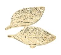 2 Piezas Pomos de Cajón Forma de Hoja para Armarios, Dorado