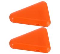 2 Piezas Portadiapasones de Silicona Naranja Base Antideslizante | Diseño Triangular Ligero, Organizador para Diapasones Metálicos, Uso en Terapias y Talleres Educativos