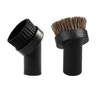 2 Piezas Premium Boquilla para muebles Cepillo Redondo para Aspiradora Accesorio para aspiradora Suave con Cabezal de Cepillo de Polvo de Piso de 32mm, Negro