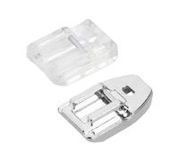 2 Piezas Prensatelas Maquina Coser Prensatelas Cremallera Invisible Prensatelas Overlock Kit de Pie de Máquina Acero Inoxidable Resistente Plástico Transparente Accesorios para Máquinas de Coser Domés