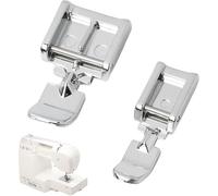 2 piezas prensatelas máquina de coser, cremallera de pie de clip, cremallera compatible con todos los modelos de barra baja Snap-On prensa para cantante Brother Babylock Euro-Pro