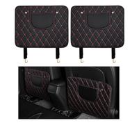 2 Piezas Protector Asiento Coche Respaldo para Alfa Romeo Spider/GTV (Type 916) 1994-2006, Impermeable Coche Trasero Protección Asientos Antisuciedad Funda, Black+Red-Short Style