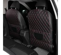 2 Piezas Protector Asiento Coche Respaldo para Land Rover Range Rover Sport 2018-2023, Impermeable Coche Trasero Protección Asientos Antisuciedad Funda,Black+Red-Long Style