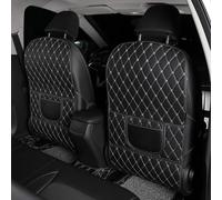 2 Piezas Protector Asiento Coche Respaldo para Land Rover Range Rover Sport 2018-2023, Impermeable Coche Trasero Protección Asientos Antisuciedad Funda, Black+Beige-Long Style