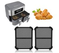 2 Piezas Protector Contra Salpicaduras de Freidora de Aire, Silicona Antisalpicaduras para Ninja Foodi AF400EU AF451 DZ401, Protección Contra Salpicaduras Reutilizable Air Fryer Accesorios