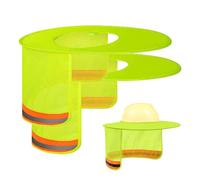 2 Piezas Protector Cuello Y Cabeza - Parasol De Malla Reflectante con Casco De Seguridad De ala Completa | Protección Solar Transpirable para Verano, Ideal para Cascos, Obra Y Sanitarios