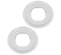 2 Piezas Protector de Volante de Bicicleta Transparente Abs Blanco