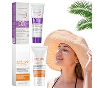 2 Piezas Protector solar SPF 100, protector solar para cara y cuerpo SPF 100, Textura Ligera, no grasa y control de aceite, antienvejecimiento, Todo Tipo de Piel