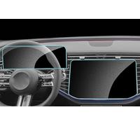 2 Piezas Protectores de Pantalla para Mercedes Benz E-Class 2024-2025 (Navigation Screen + Instrument Screen), Navigation Protector de Pantalla, Película Templada para Pantalla de Navegación de Coche