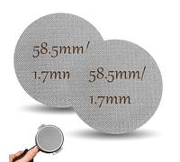 2 piezas Puck Screen Ø 58,5 mm acero inoxidable 316, filtro de café reutilizable de 150 µm para soporte de filtro 58.5 mm - para extracción espresso óptima