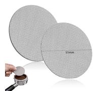 2 piezas Puck Screen 51 mm, filtro espresso para portafiltros, 1 mm y 1,7 mm de grosor, acero inoxidable 316, 150 μm, reutilizable, filtro de café para cafetera espresso