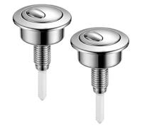 2 Piezas Pulsador Cisterna Doble Descarga, Compatible con Siamp Optima 49 | Botón de inodoro de recambio para orificios de 38 a 42 mm; reparación de WC y mantenimiento del baño sin renovar el depósito