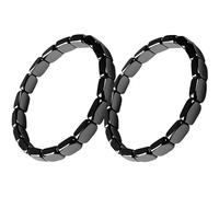 2 Piezas Pulsera Hematites Natural Hombre, Apoye Naturalmente Sus Niveles-T, Recupere su Ventaja y Confianza, Estar Concentrado, Fuerte y Listo para Afrontar Cualquier Cosa para Padres Esposos Novios