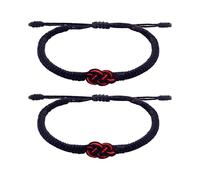 2 Piezas Pulsera para Pareja, Sisters Best Friend Pulseras Amistad Pulsera Ajustable Pulseras Para Regalos Trenzadas Pulseras para Hombres y Mujeres Regalo para El Mejor Amigo San Valentín
