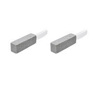 2 piezas Pume Stone Bail Bowl Bailer eficiente cepillo de limpiador de inodoro con manipulador de PP curvado para baldosas parrillas de barbacoa