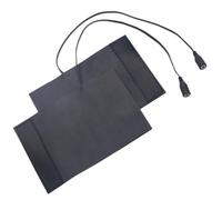 2 Piezas Puños Calefactables USB 5v 10w Negros | Cuero Pu, Calor Ajustable y Temporizador, para Scooter y Rutas Frías de Noche