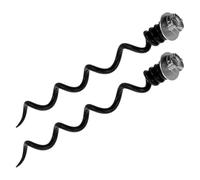 2 Piezas Punta Espiral de Metal para Sacacorchos, Recambio Negro | Pieza de Repuesto Versátil, Fácil de Usar, para Tapas de Soda y Botellas, Incluye Varios Bits