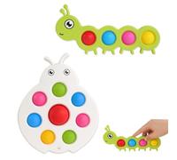 2 Piezas Push and Pop Bubble Fidget Toy, Juguetes Antiestres Niños, Pop Fidget It Toys Set para Aliviar la Ansiedad, Juego Relajante Antiestrés para Adultos y Niños