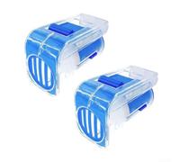 2 piezas Queen Bee Marking Bottle Plastic Marker Cage Holder Clip Catcher Tool para apicultores, agarre seguro, fácil marcado, amarillo, verde, azul, rojo, 3.5 x 2.17 x 1.5 pulgadas (azul)