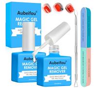 2 Piezas Quitaesmalte para Uñas de Gel,Quitaesmalte para Uñas Rápido,Fácilmente Esmalte de Gel en Minutos,Incluye Herramientas de Manicura,Fácil de Usar en Casa