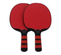 2 Piezas Raqueta de Tenis de Mesa de Entrenamiento Roja | Plástico, Agarre Cómodo y Control Preciso, Uso en Entornos Profesionales Ocio