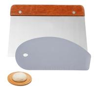 2 Piezas Rasqueta de Masa de Acero Inoxidable, Rasqueta Panadero, Rasqueta Cocina, Raspador de Masa, Cortador de Masa con Escala de Medición para Pizza, Pan, Pasteles, Pasta