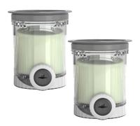 2 Piezas Recipientes de Helado para Ninja CREAMi Swirl NC700EU NC701EU, Ninja Creamy Accesorios Contenedores de Pinta con Tapas, Sin BPA (Gris/Transparente)