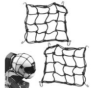 2 Piezas Red Elástica para Casco de Motocicleta, Red Elástica para Carga de Equipaje, Red Elástica para Carga de Motocicleta, Red Elástica Ajustable para Casco, para Guardar Cascos(Negro)