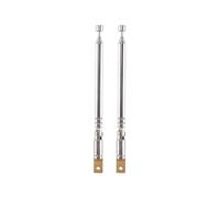 2 Piezas Reemplazo 25.4Cm 10 Pulgadas 5 Secciones Antena TelescóPica Antena para Radio TV