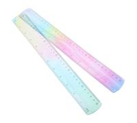 2 Piezas Regla Flexible de 30cm en PVC, Colorida, para Dibujo Escolar | Adecuado para Oficina y Artistas, Diseño Sencillo y Brillante, Útil en Manualidades, Tablero y Foam