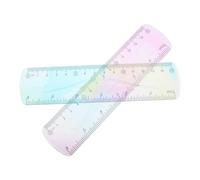 2 Piezas Regla Flexible de PVC para Estudiantes y Oficina de 15cm | No se Rompe al Doblarse, Mide Curvas Facilidad, para Papel y Materiales de Manualidades