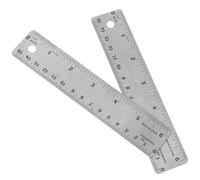 2 Piezas Regla Lineal de Precisión de Acero Inoxidable y Corcho | Enseñanza y Dibujo, Orificio Colgante, No se Rompe Abolla Facilidad Estilo Aleatorio