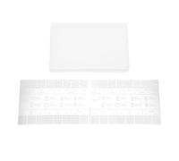 2 Piezas Regla Medición Tamaño Molienda Café Acero Inoxidable, 200-1700 Micras Tarjeta Medidora Molinillo Granos Guía 8.16x5.4cm