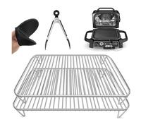 2 piezas rejilla antiadherente para Ninja Woodfire Barbacoa eléctrica y ahumadero, accesorios de parrilla compatibles con Ninja Woodfire OG701EU parrilla al aire libre, lavable en lavavajillas (2