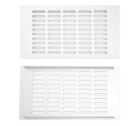 2 Piezas Rejilla de Cubierta de Ventilación de Aire 11,8 x 5,9 Pulgadas Tapa de Rejilla de Aire de Retorno de Aleación de Aluminio Rectangular Tapa de Salida de Aire Blanca Preperforada para Gabinete