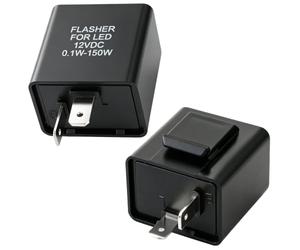 2 Piezas Relé Intermitente 12V 2 Pines Universal para Moto LED | Relé de Intermitencia Independiente Carga,Controlador Electrónico de Frecuencia para Intermitentes LED y Halógenos,Rele Moto
