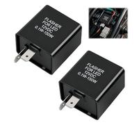 2 Piezas Relé Intermitente 2 Pines 12V, Flasher Relay Universal para Moto Relé Electrónico LED Halógeno Control de Frecuencia Estable 0.1-150W Compatible con Motocicleta Ciclomotor Quad Plug and Play