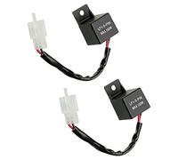 2 Piezas Relé Intermitente LED 2 Pines, 12V 150W Relé Indicador Giro LF1-S-PIN, Flasher Electrónico Universal Moto, Controlador de Señal de Giro Anti Parpadeo Rápido, Compatible con Bombillas LED