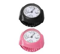 2 Piezas Reloj de Anillo Decorativo Redondo Cuarzo | Lectura Clara de Numerales, Diseño Ligero, Estilo Vintage Contemporáneo, para Dedos y Conjuntos Formales