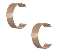 2 Piezas Reloj Inteligente Banda Reloj-cerradura Magnética, 10-24MM Correa de Reloj Metal Milan Mes Liberación Rápida para Pulseras de Mujer y Hombre(Rose Gold,16MM)