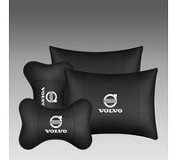 2 Piezas Reposacabezas Asiento de Coche para Volvo XC60 2018 2019 2020 2021 2022 2023 2024, Almohada Cuello del Coche Coche Cojín Reposacabezas,Black- 2*headrests and 2*Lumbar Support