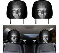 2 Piezas - Reposacabezas Coche Divertidas, Elásticas Cubre Asientos Coche Con Estampado Caras Creativas Y Terroríficas, Diseño De Cara Espeluznante - Humorísticas Reposacabezas Para Asiento