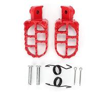 2 Piezas Reposapiés Delantero para Moto Rojo Pedal de Clavijas de Almohadilla de Aluminio para Pedal de Motocicleta Universal Motocicleta Roja Dirt Bike Rider Reposapiés Tablas