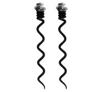 2 Piezas Repuesto de Espiral para Sacacorchos, Metal Negro, Vino | Punta de Recambio para Reparación, Accesorio Versátil de Uso Fácil, Compatible Vino y Soda