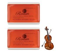 2 Piezas Resina Violin,Cello Rosin Premium Rosin with Case,Bajo Polvo,Viola y Violonchelo,Mejora Sonido y Reduce Polvo,Accesorio Musical-Oscuro