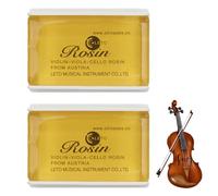 2 Piezas Resina Violin,Cello Rosin Premium Rosin with Case,Bajo Polvo,Viola y Violonchelo,Mejora Sonido y Reduce Polvo,Accesorio Musical-Color Claro